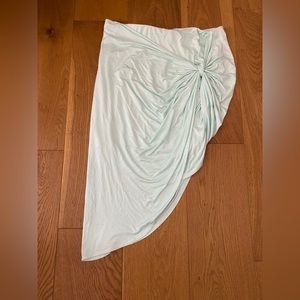 Asymmetrical Mint Skirt